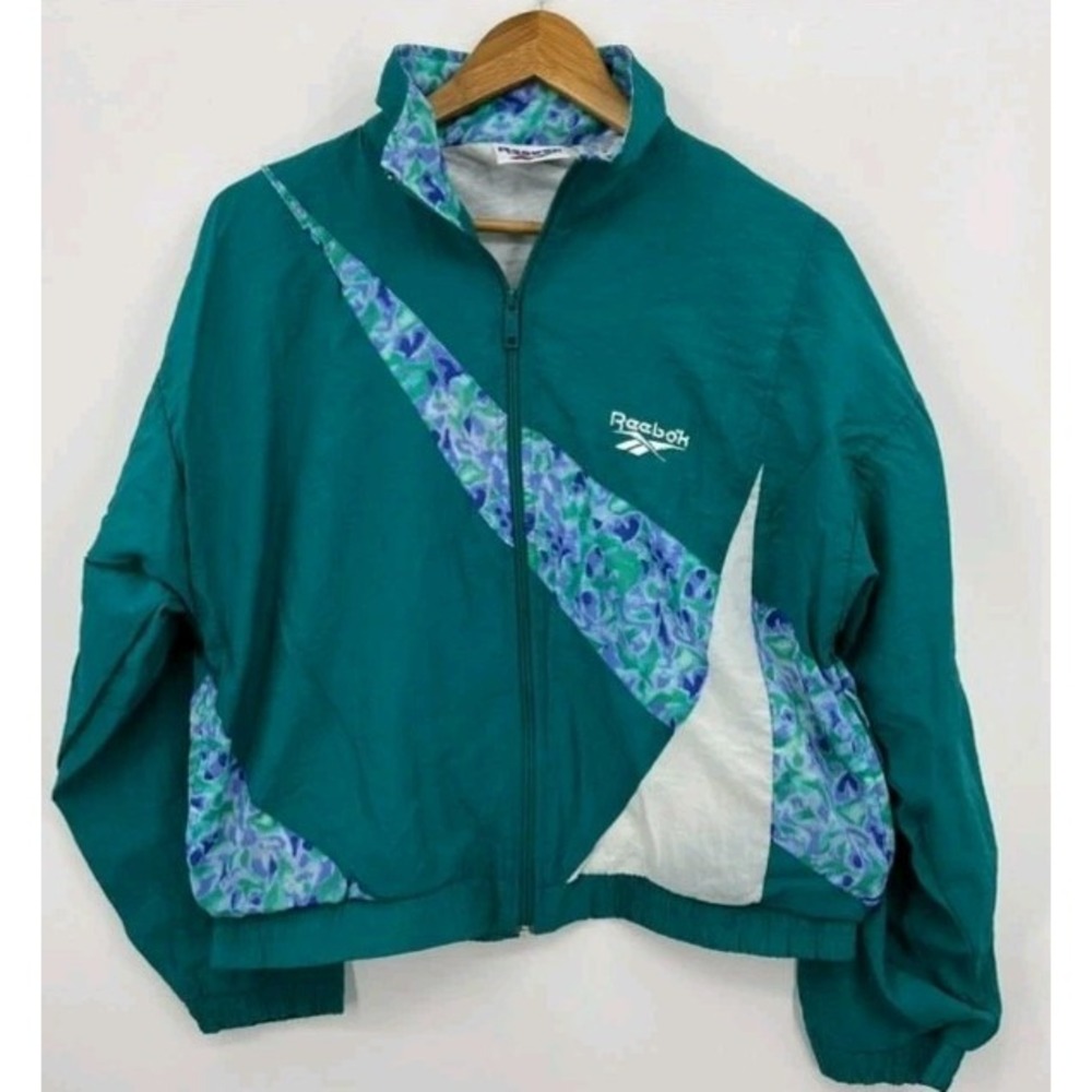 Reebok Vtg Large Women Windbreaker Jacket 80-90s Great Condition Grandmacore